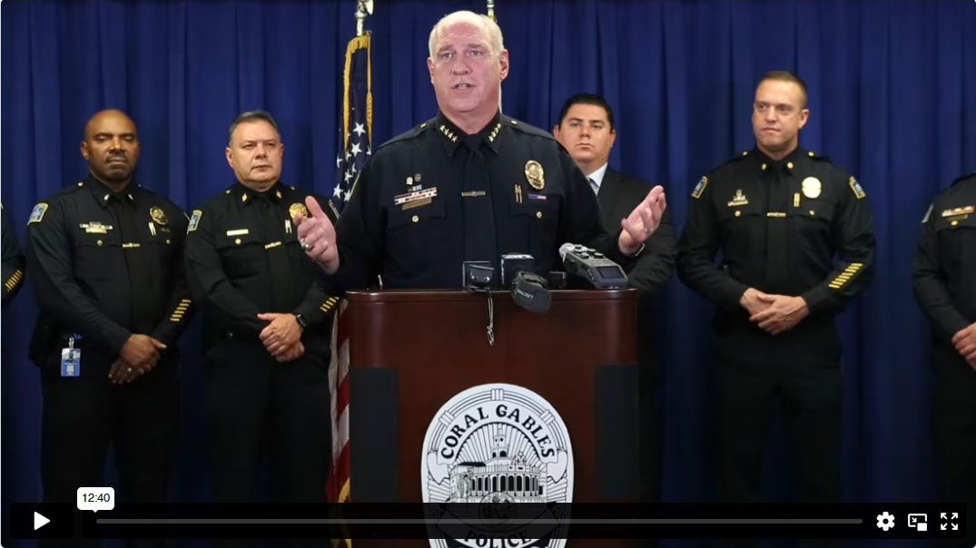 Coral Gables Police Department – SaferWatch App News Conference